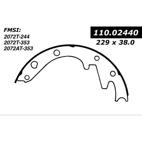 Centric Parts Centric Brake Shoes, 111.02440 111.02440